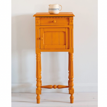 Load image into Gallery viewer, This vivacious, modern orange is based on the colour used copiously by the Impressionists, in early advertisements and in 1960's decoration. Such a brilliant orange was not available until the early 20th century. With Black Chalk Paint® Wax, it becomes burnt orange the colour of some Chinese lacquer.