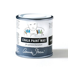 Load image into Gallery viewer, Black Chalk Paint® Wax will give a cool, dark finish to your paintwork, bringing out texture in brushwork and mouldings, as well as darkening and enriching colours. Use it with clear Chalk Paint® Wax to seal and protect furniture and walls painted with Chalk Paint® decorative paint.
