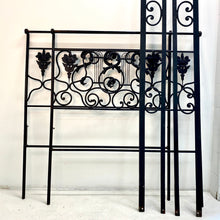 Load image into Gallery viewer, Realize your Riviera decor dreams with this beautiful French daybed frame. Includes a footboard identical to the headboard and side rails with matching adornments.   Pick up or local delivery only. Come by the shop to see this one-of-a-kind piece in person!   Dimensions: H 29" x W 75" x D 44". Interior will accommodate a twin-sized mattress. Iron