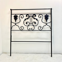 Load image into Gallery viewer, Realize your Riviera decor dreams with this beautiful French daybed frame. Includes a footboard identical to the headboard and side rails with matching adornments.   Pick up or local delivery only. Come by the shop to see this one-of-a-kind piece in person!   Dimensions: H 29" x W 75" x D 44". Interior will accommodate a twin-sized mattress. Iron