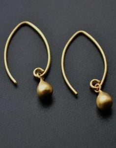 Gold Marquis Droplet Earrings