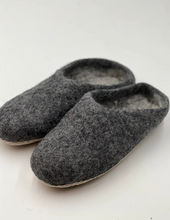 Load image into Gallery viewer, Handmade Wool Slippers - Dark Grey

