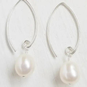 Pearl Marquis Earring - White