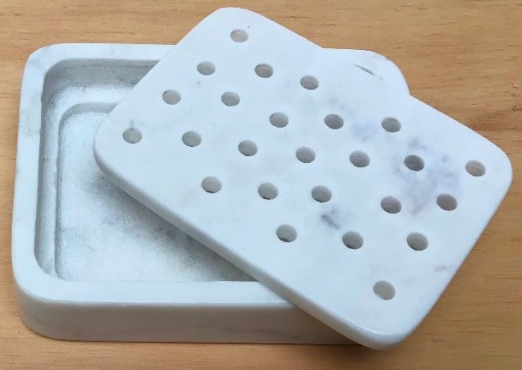 Stone Marble Soap Dish with Drain