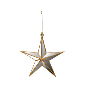 Mirror Star Ornament with Gold Finish