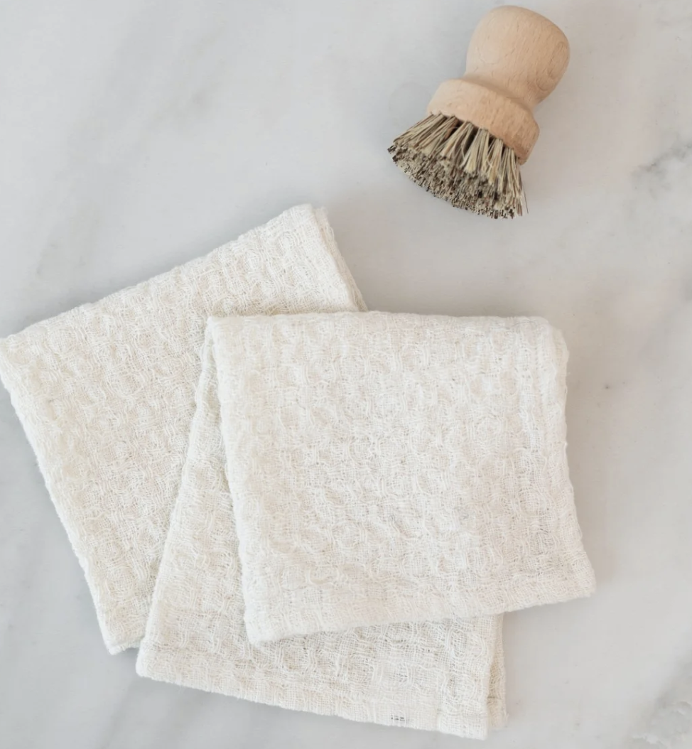 Undyed Linen Dishcloth - Set of 2