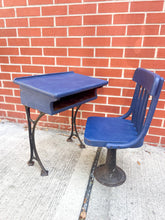 Load image into Gallery viewer, Vintage Children&#39;s School Desk &amp; Chair Set
