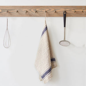 Blue Stripe Vintage Style Linen Kitchen Towel