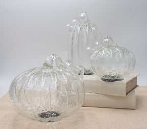 Glowing Glass Pumpkins