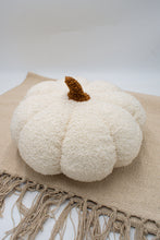 Load image into Gallery viewer, Boucle White Pumpkin Pillow
