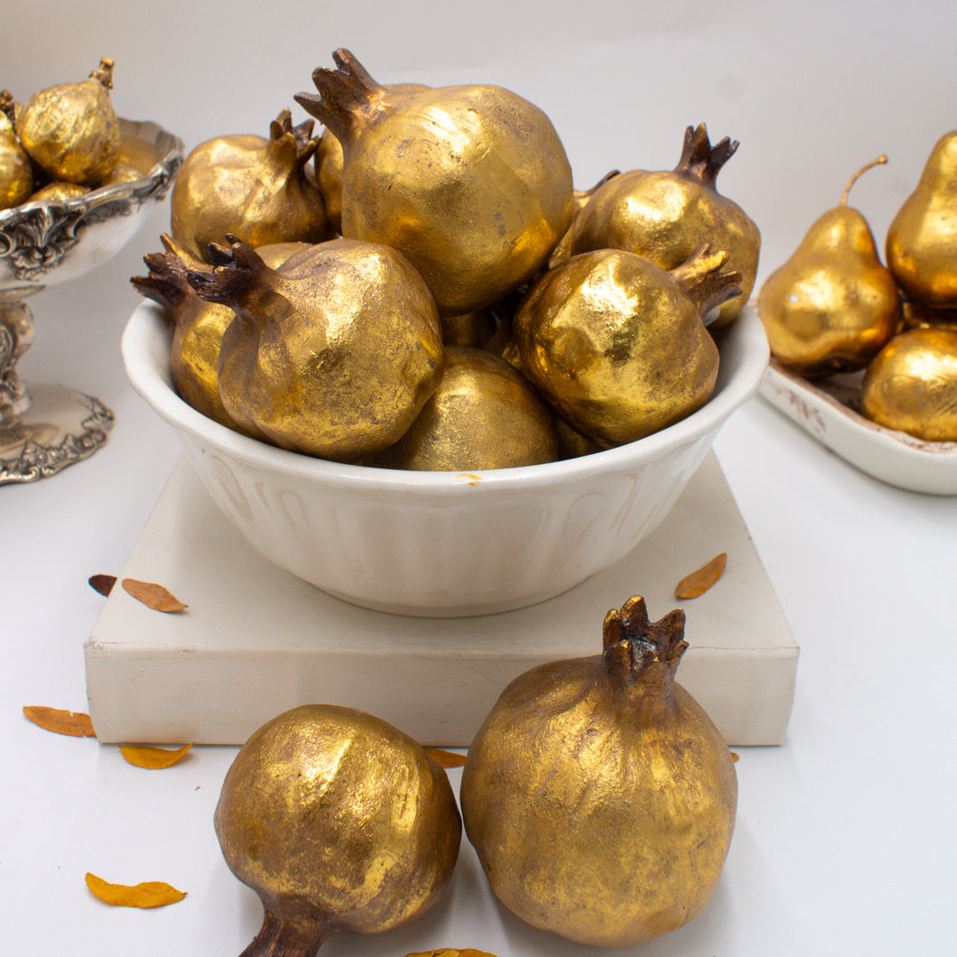 Gold Resin Pomegranates