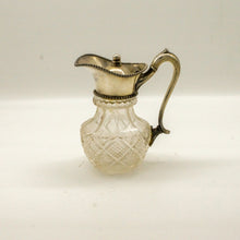 Load image into Gallery viewer, Silver Plate Crystal Syrup Jug
