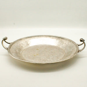 SP Etched Floral Tray with Handles