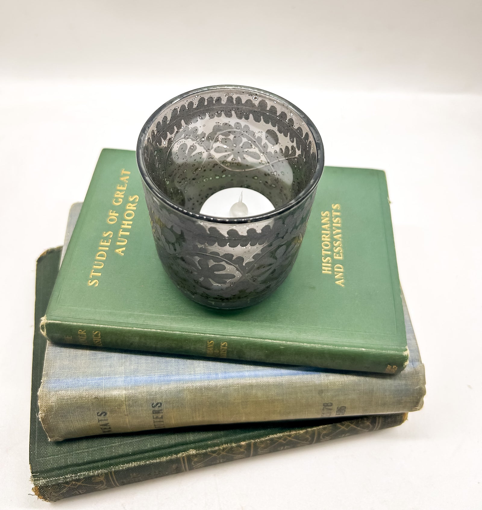 Grey Mercury Glass Votive