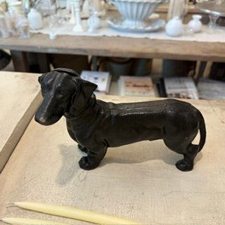 Cast Iron Dachshund Bank