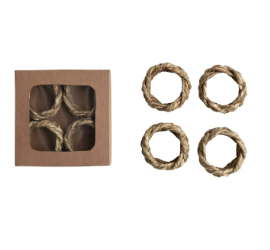 Seagrass Napkin Ring Set