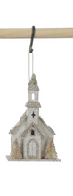 Load image into Gallery viewer, Paper Church Ornament with LED Lights
