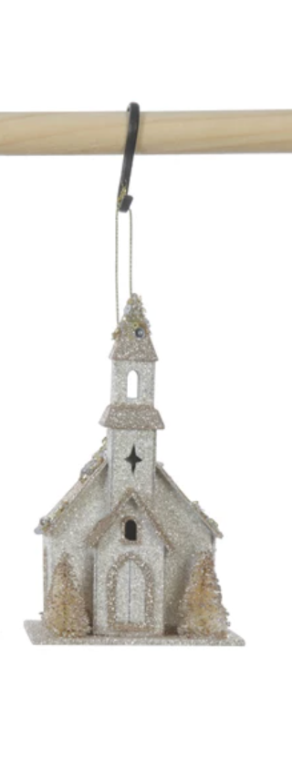 Paper Church Ornament with LED Lights