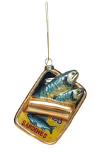 Load image into Gallery viewer, Glass &quot;Sardines&quot; In Can Ornament
