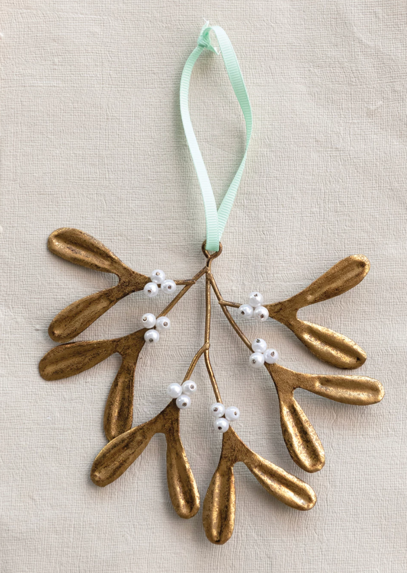 Metal Mistletoe Ornament