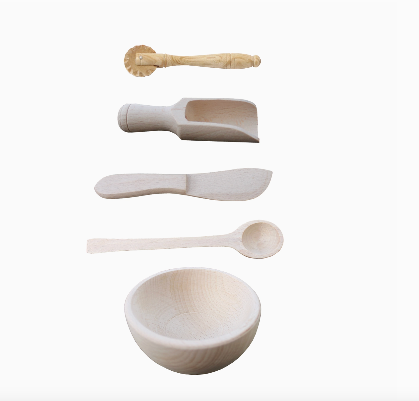 Children's Wooden Pastry Utensil Kit
