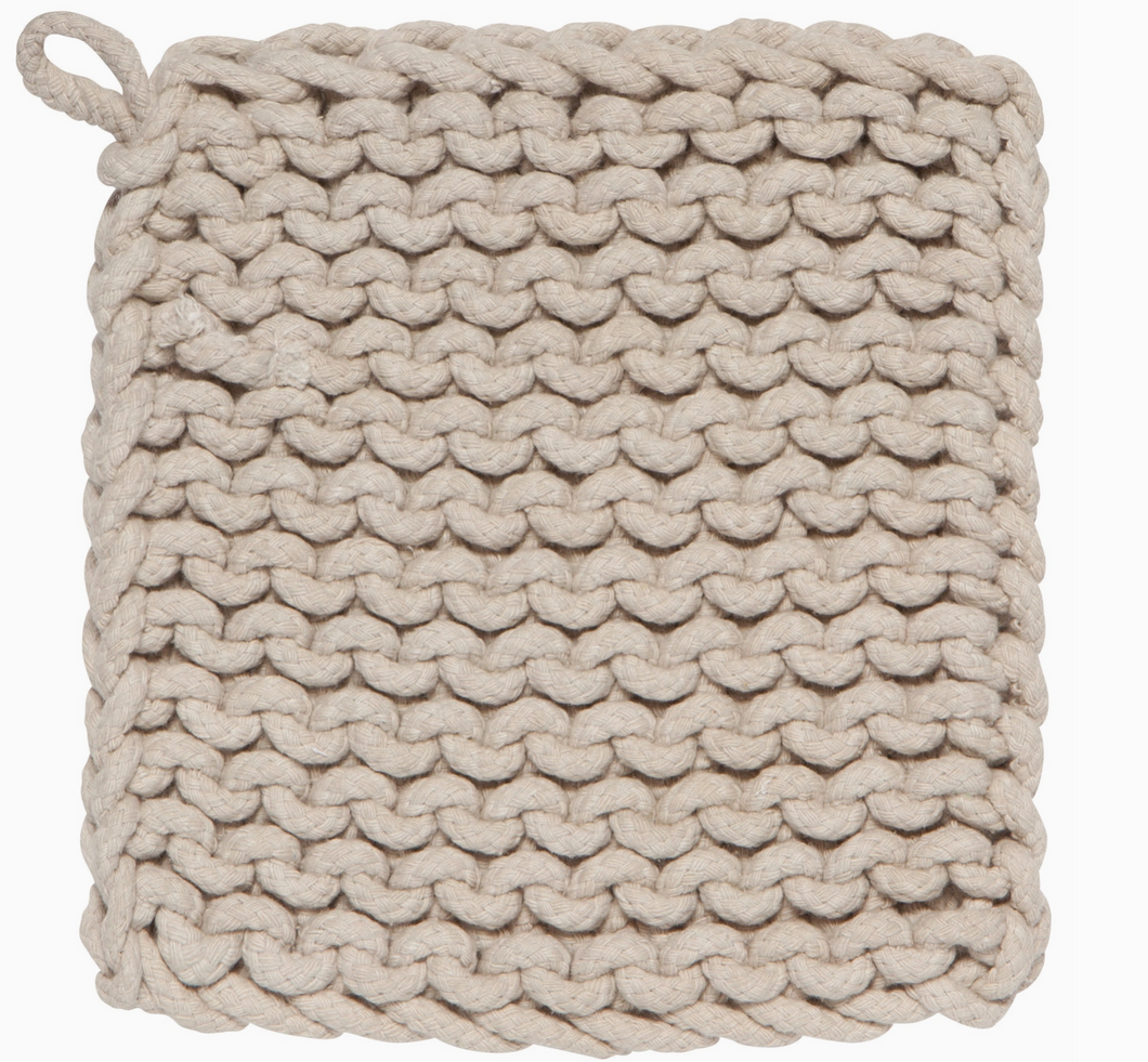 Dove Gray Knit Potholder