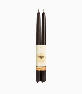 All Hallow's Eve 100% Beeswax  Black Taper Candles
