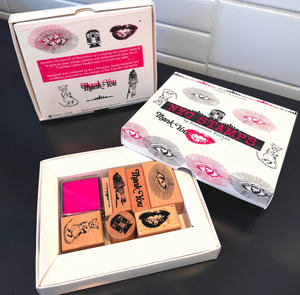 NYC Stamps - Set of 7, Magenta Style
