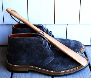 Wood Shoehorn with Leather Strap
