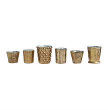 Load image into Gallery viewer, Mercury Glass Votive Holders, Gold Finish
