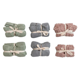 Cotton Knit Baby Sweater with Wood Buttons