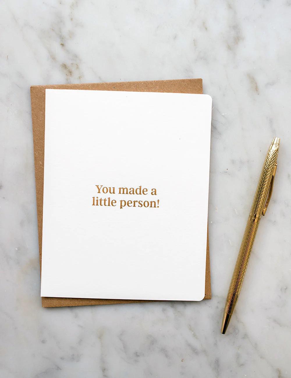You Made A Little Person! Card