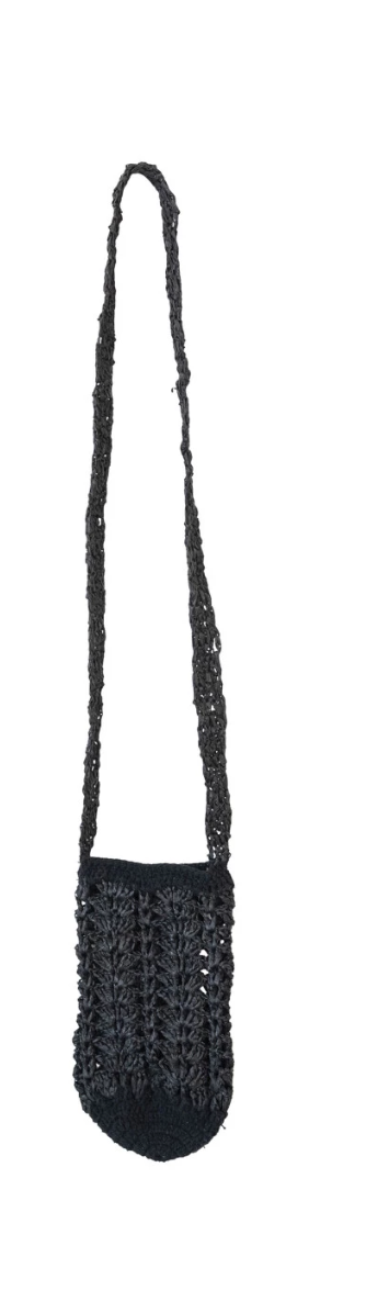 Raffia Crocheted Bottle Bag with Handle