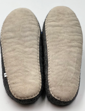 Load image into Gallery viewer, Handmade Wool Slippers - Dark Grey
