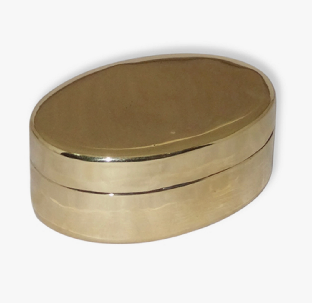 Oval Brass Box - For Ring/Pills/Tobacco