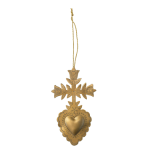 Metal Sacred Heart Ornament