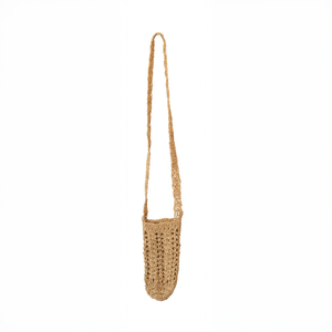Raffia Crocheted Bottle Bag with Handle