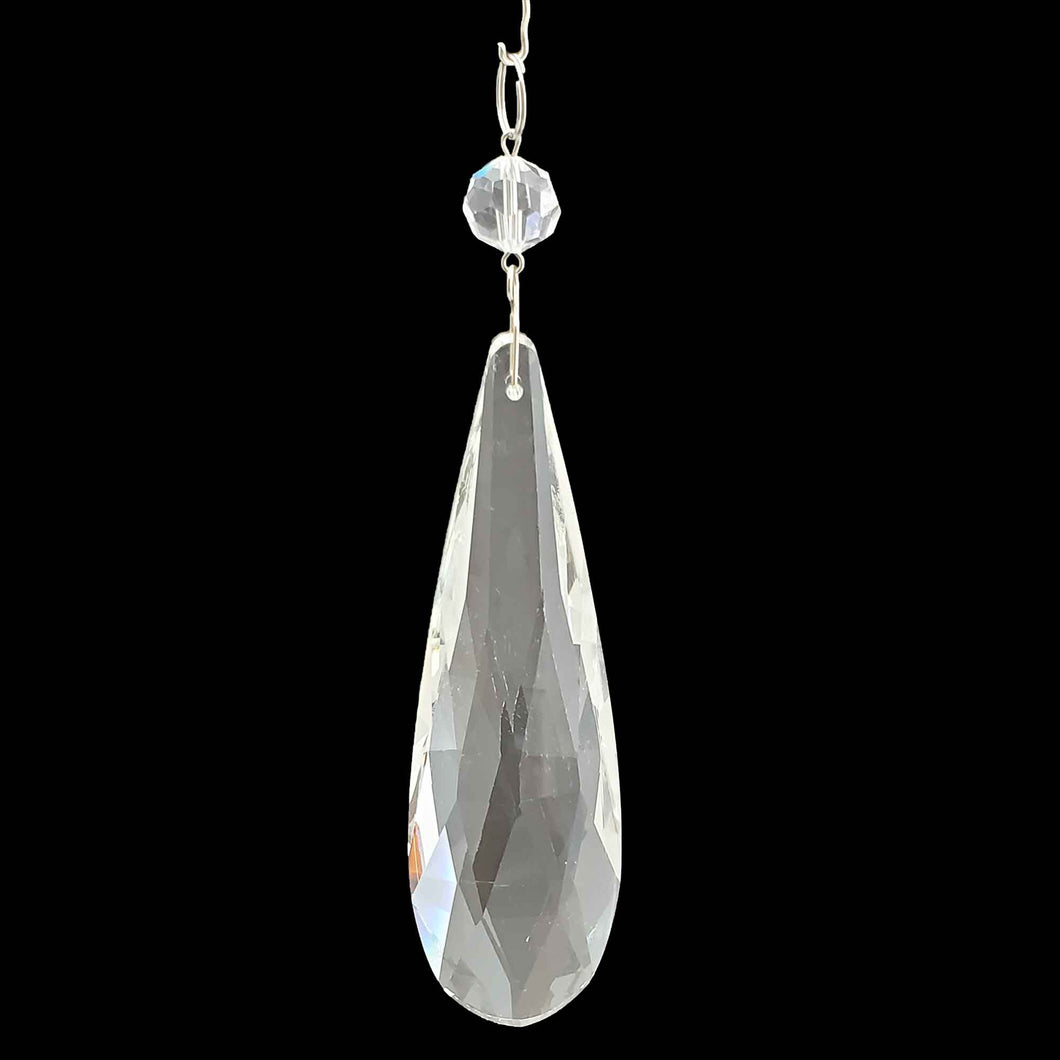 Faceted Teardrop Crystal Ornament - 89/100/120MM