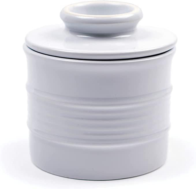 Stoneware Butter Pot - White