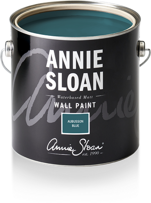 Aubusson Blue is a dark greeny-blue, inspired by the sumptuous Prussian Blue pigment used in artwork throughout the 19thCentury, including Van Gogh’s Starry Night, and Hokusai’s The Great Wave off Kanagawa. This colour will create a dramatic and luxe environment, especially when paired with golds.  Please note, we only ship the 4 oz sample size of wall paint. Gallons are in-store pickup only.