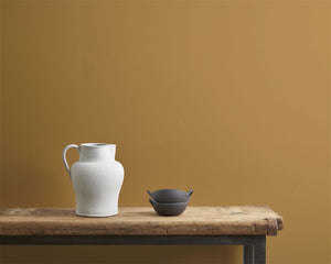 Carnaby Yellow is inspired by the mustard yellow pigments imported from India and used widely during the Swinging 60s. The name itself references Carnaby Street in London, the iconic epicentre of fashion, music and culture during the period. This authentic, deep, saffron yellow is warm, welcoming and cosy. Use with rich browns to create an intimate comforting, cocoon of colour.