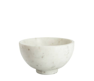 Beautifully handcrafted in India by skilled artisans, the Belle de Provence marble accessories are made from white marble with natural purple and grey veins. A luxurious accent for your home! Display fruit or other accessories for a beautiful centerpiece.  Dimensions:  8"x8"x4.25"  *Marble is a natural stone and each piece has unique variations.