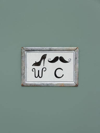 WC wall sign