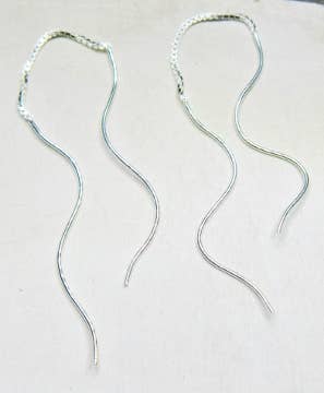Threader Wavy Earrings