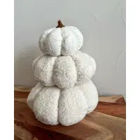 Load image into Gallery viewer, Boucle White Pumpkin Pillow

