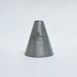 A wonderful tapered candle shaver with a fleur de lis decoration. A taper candle shaver is used to ensure your candles fit perfect to your candle holders. 