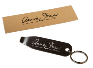 The perfect addition to any painter’s toolbox and the ideal partner to Chalk Paint® and Wall Paint by Annie Sloan. The Annie Sloan Tin Opener is made of 100% stainless steel and is on a handy keyring for safe keeping.  The Tin Opener measures at 2cm x 9cm, packaged in a small paper envelope measuring 5cm x 13.5cm.