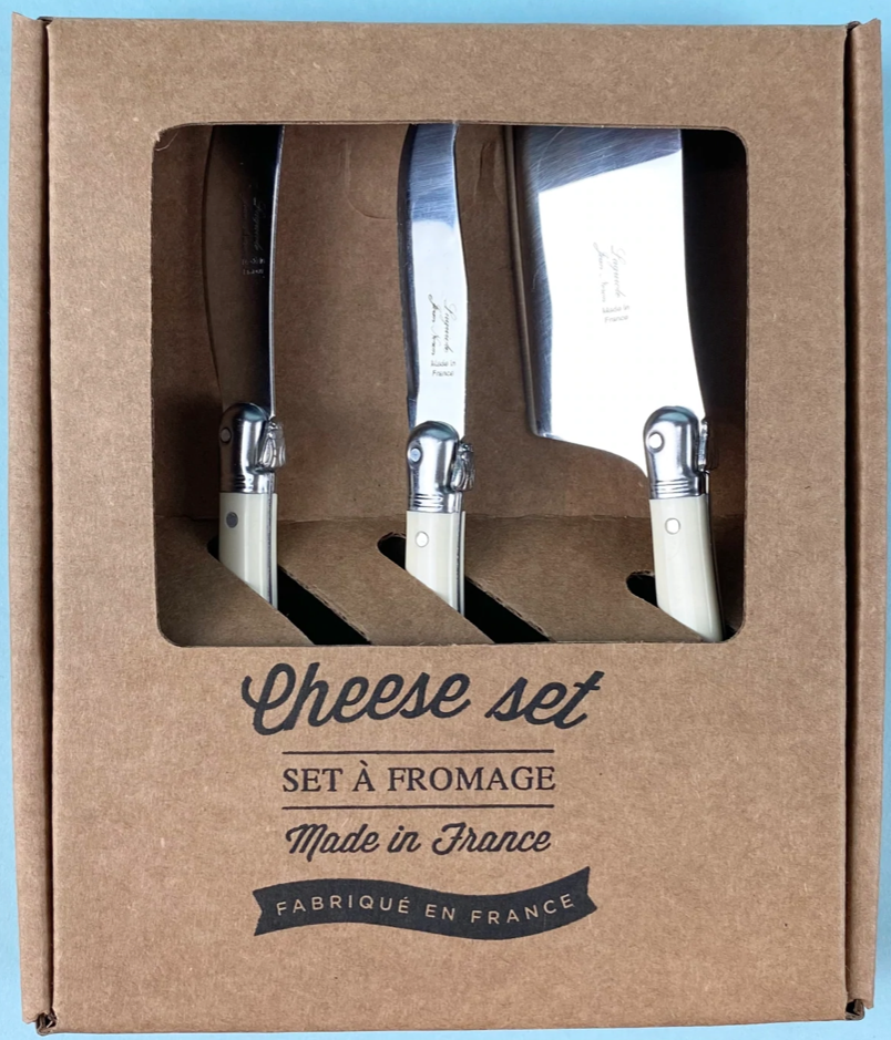 Laguiole 3 Piece Ivory Cheese Set
