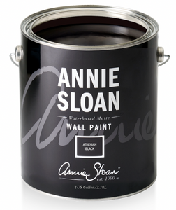 Athenian Black is a pure, pitch black. It creates a strong and modern backdrop and looks particularly striking with whites and metallics. This colour was inspired by the deep black shapes on Ancient Greek ceramics.  Please note, we only ship the 4 oz sample size of wall paint. Gallons are in-store pickup only.