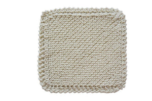 Our multi-purpose scrub cloths are ribbed for deep scrubbing without scratching any surface be it smooth, soft, or textured with amazing scrubbing results.  This knit pattern is perfect for scrubbing stainless steel appliances and glass stovetops, countertops, dishes. Handmade in vintage dishcloth pattern. Tough cleaning and long-lasting.  Machine wash/dry. Compostable and recycle recycles as potting mesh. 7.5"L x 7.5"W.